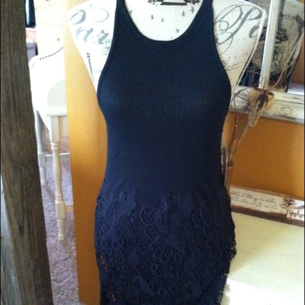 NWT Free People Gorgeous Black Dress S